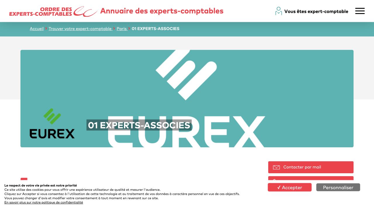 Aperçu du site de 01 EXPERTS ASSOCIES
