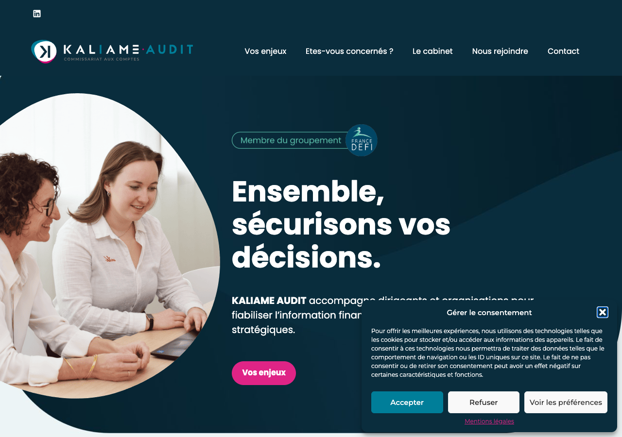 Aperçu du site de @EXPERT AUDIT (KALIAME AUDIT)